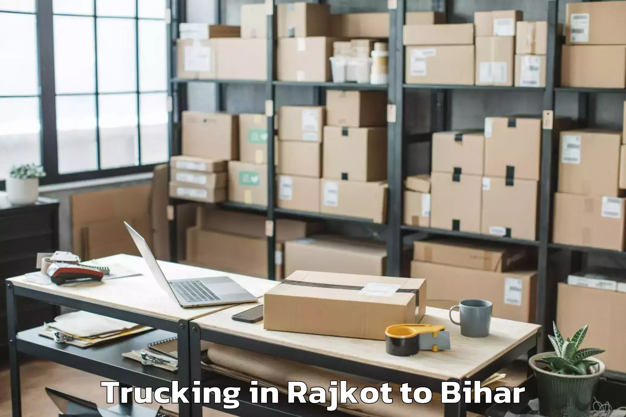 Top Rajkot to Alamnagar Trucking Available